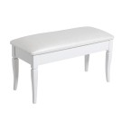 Банкетка Вивальди М с ящиком белый, ткань экокожа белый