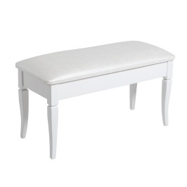 Банкетка Вивальди М с ящиком белый, ткань экокожа белый