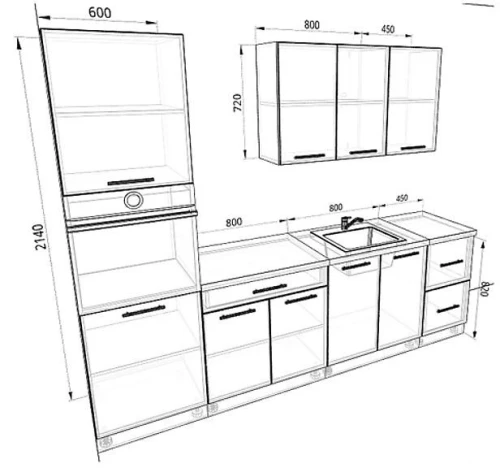 Кухня Базис Комплектация 34