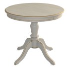 Стол обеденный Линне слоновая кость/золото 90/130*90