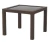 Стол пластиковый RATTAN арт. 95x95см квадратный со стеклом (коричневый)