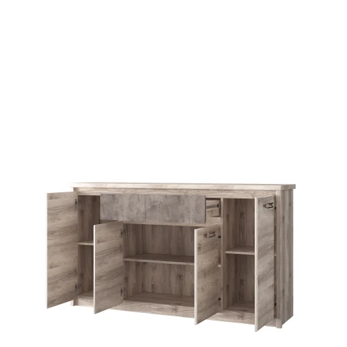 Тумба 4D1S, JAZZ, цвет Каштан найроби/Оникс