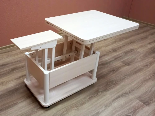 Стол-трансформер Дебют 3, Венге светлый/Ножки белые