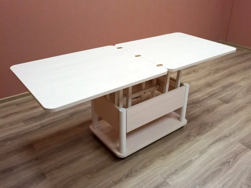 Стол-трансформер Дебют 3, Венге светлый/Ножки белые
