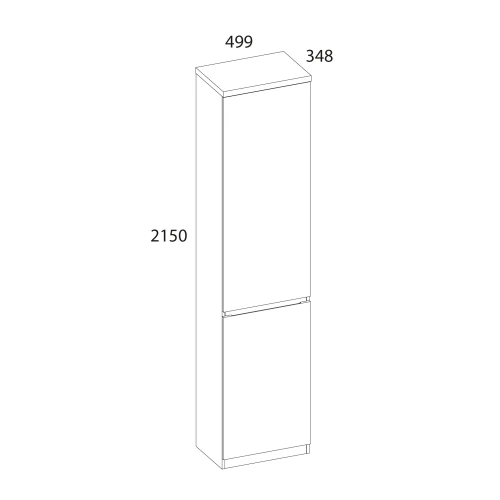 TAURUS, Шкаф 1D. Цвет БЕЛЫЙ /ДУБ ВОТАН