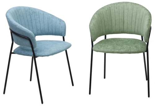 Стул ГЕММА, цвет RAIN 7 breeze, велюр / черный каркас М-City