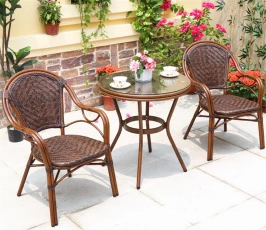 Алюминиевый комплект мебели из искусственного ротанга D70 БАМБУК «BAMBOO» арт.2013 + 2 кресла БАМБУК-1 «BAMBOO-1» арт.2001-2