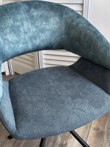 Стул EMBER 360 град. поворот. 7525-56 Синий, велюр/ ENJOY-315 Синий, ткань/ Черный, ®DISAUR