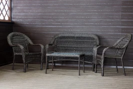 Садовый комплект из искусственного ротанга Мэдисон НЬЮ (Medison NEW) terrace set  с прямоугольным столиком без подушек