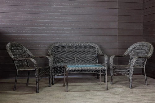 Садовый комплект из искусственного ротанга Мэдисон НЬЮ (Medison NEW) terrace set  с прямоугольным столиком без подушек