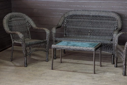 Садовый комплект из искусственного ротанга Мэдисон НЬЮ (Medison NEW) terrace set  с прямоугольным столиком без подушек