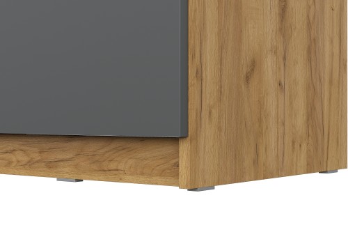 Шкаф четырехстворчатый Денвер (Серия 2) Дуб Золотой/Графит серый