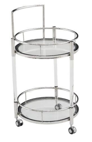 Столик сервировочный Моника ЕТ-221, 54х88 см, акрил/серебро