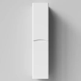 Пенал Адель 30 (2 двери) подвесной, белый глянец, левый, бельевая корзина