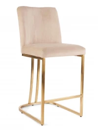 Стул барный Пресли BC-3024, бежевый/матовое золото