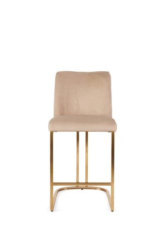 Стул барный Пресли BC-3024, бежевый/матовое золото