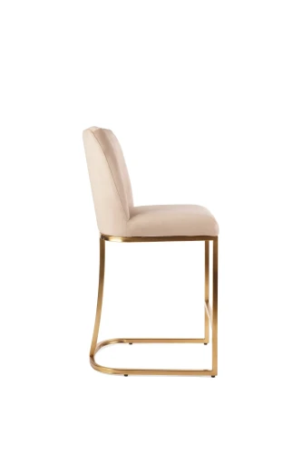 Стул барный Пресли BC-3024, бежевый/матовое золото