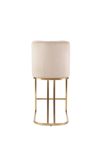 Стул барный Пресли BC-3024, бежевый/матовое золото