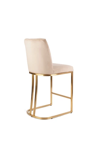 Стул барный Пресли BC-3024, бежевый/матовое золото