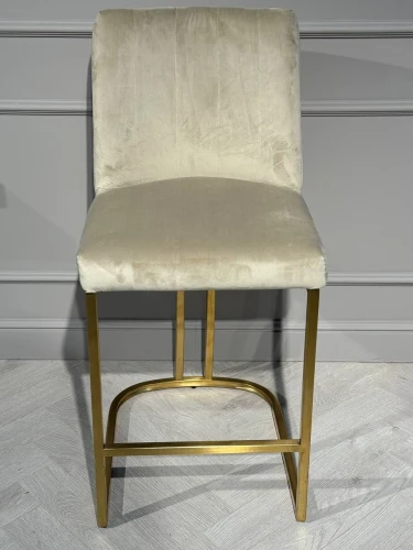 Стул барный Пресли BC-3024, бежевый/матовое золото