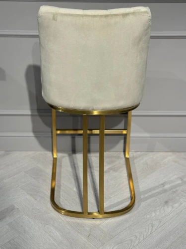 Стул барный Пресли BC-3024, бежевый/матовое золото