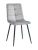 DC208 Стул мягкий, СЕРЕБРО#G62-37 велюр, каркас металл черный КРУГЛЫЙ