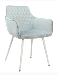 DC835 Стул мягкий с подлокотниками, ПЫЛЬНО-ГОЛУБОЙ#G62-81 велюр, каркас металл белый DC835 Стул мягкий с подлокотниками, ПЫЛЬНО-ГОЛУБОЙ#G62-81 велюр, каркас металл белый