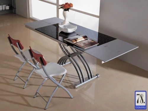 Cтол-трансформер 2109-3 черное стекло