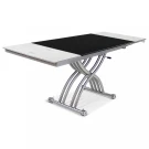Cтол-трансформер 2109-3 черное стекло