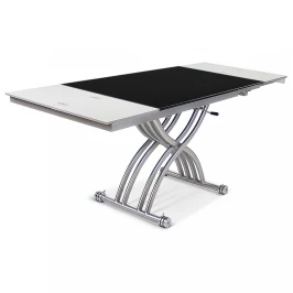 Cтол-трансформер 2109-3 черное стекло