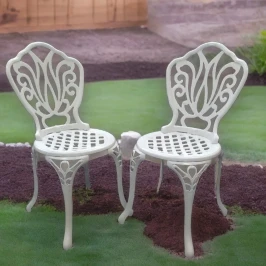 Стул из литого алюминия ФЕНИКС «FENIX»  -  White