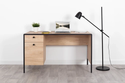 Стол письменный Брюс 12.157 Battle rock FSC Santiago, Ель карпатская, Черный