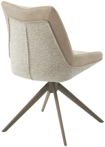 Стул OSKAR 360 град. поворот. RIELY-111 / PRESENT-120 Кремовый / Латте каркас, ®DISAUR