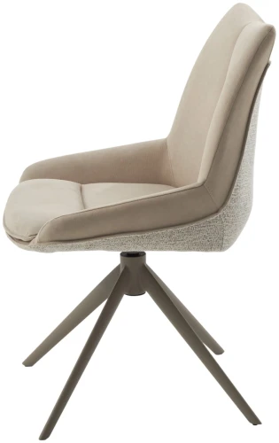 Стул OSKAR 360 град. поворот. RIELY-111 / PRESENT-120 Кремовый / Латте каркас, ®DISAUR
