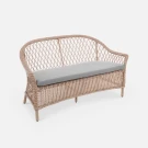 Диван Nova 2ps Ирбис, RAL 1019, Mossle 990 из искусственного ротанга