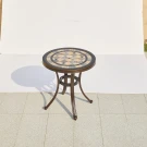 Стол круглый из литого алюминия с керамикой КЕРАМИК «CERAMIC» D60х66  -  Bronze Стол круглый из литого алюминия с керамикой КЕРАМИК «CERAMIC» D60х66  -  Bronze