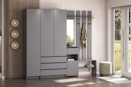 Прихожая Бали, Графит. Комплект 12