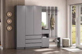 Прихожая Бали, Графит. Комплект 12