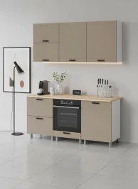 Готовая кухня МК Аленушка 1,8м Орешник Матовый Вижен,скоба черный,сонома