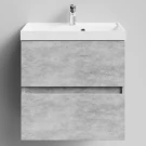 Тумба Бест 60  подвесной, Горный камень ПВХ 57807 Vodok с раковиной в комплекте