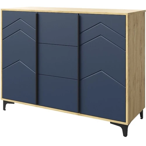 Комод «Тиана» КМК 0967.16, дуб наварра/синий матовый