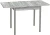 Эко 80х60 стол обеденный раскладной / бетон темный/металлик