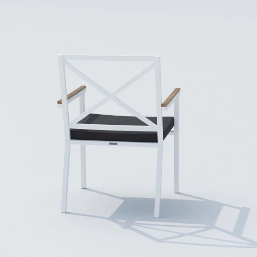 Обеденная группа TELLA  FESTA  каркас белый / стол тик 220 / ткань антрацит