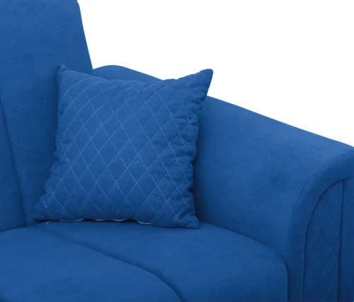 Диван прямой, книжка "Стамбул" флок  синий, 120 ППУ+НПБ