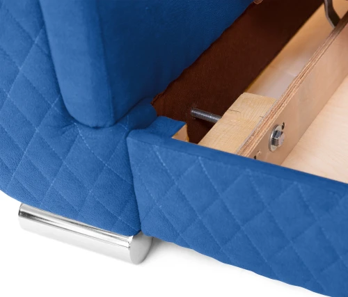 Диван прямой, книжка "Стамбул" флок  синий, 120 ППУ+НПБ