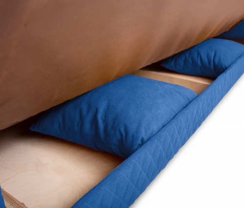 Диван прямой, книжка "Стамбул" флок  синий, 120 ППУ+НПБ