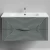 Тумба Эйфория 100 F5, пример RAL 7005 Мышино-серый, матовая, 2 ящика, подвесной Vodok с раковиной в комплекте