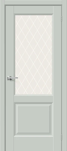 Межкомнатная дверь эмалит mr.wood Неоклассик-33 Grey Matt White Сrystal