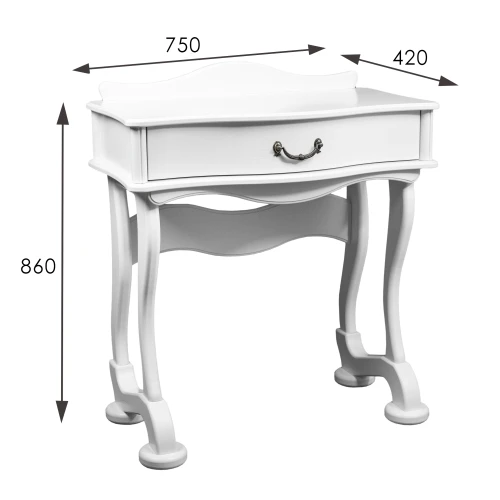 Стол туалетный Джульетта молочный дуб
