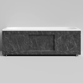 Экран-купе 1700, 3 раздвижные двери, Мрамор Графит софт тач ПВХ 4044-3